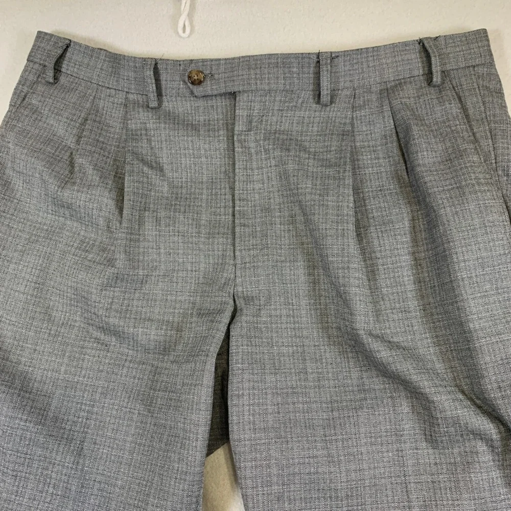Ralph Lauren Men's 38W x 32L‎ Gray Pleated Classic Dress Pants Formal Business